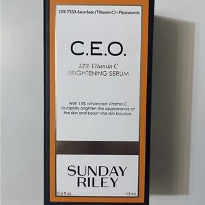 SUNDAY RILEY C.E.O. 15% Vitamin C  Brightening Serum 0.5oz/15ml New in box